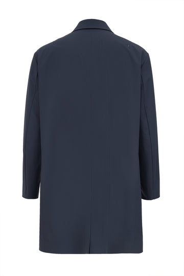 四面彈長版風衣外套