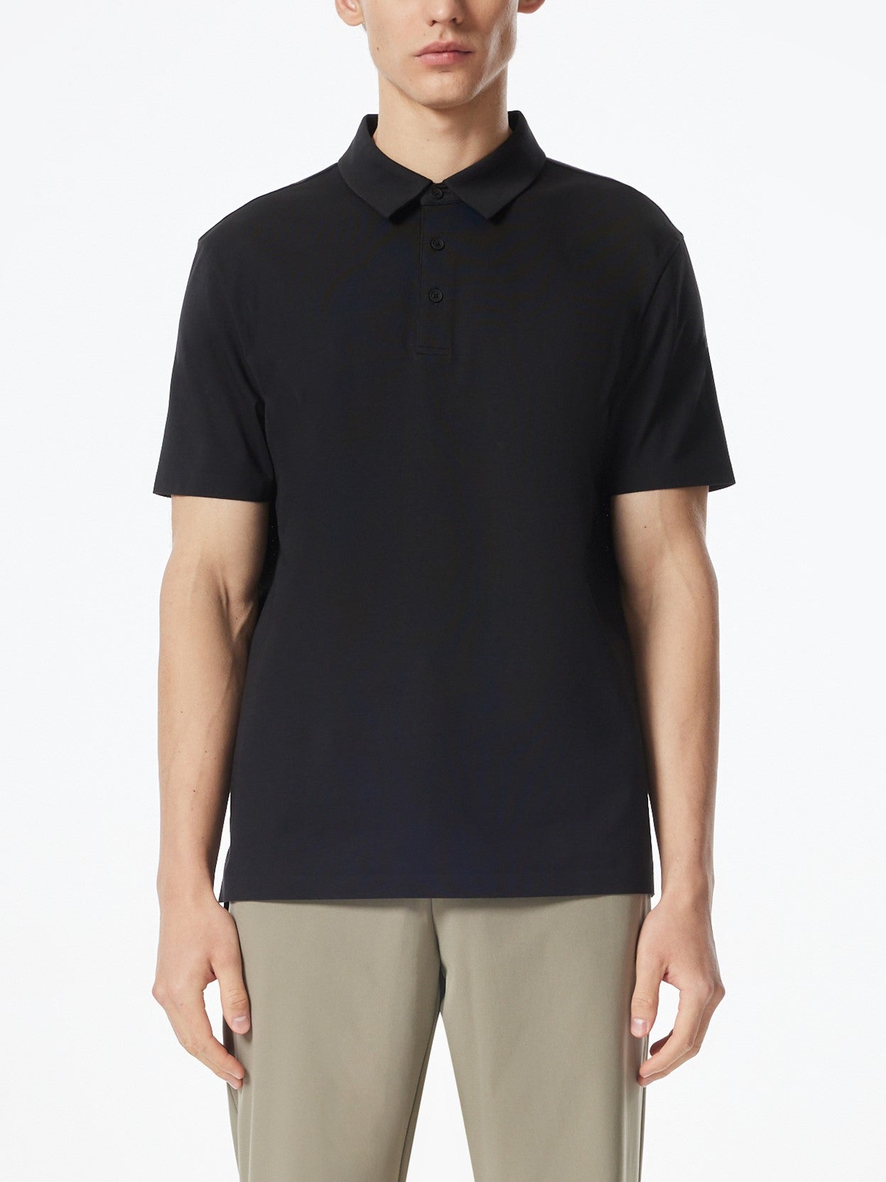 透氣拼接Polo