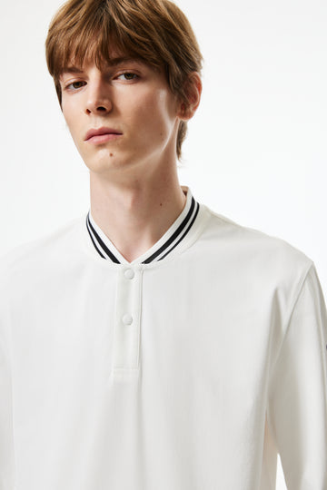 小立領設計長袖Polo