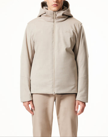 拼接防潑水羽絨外套