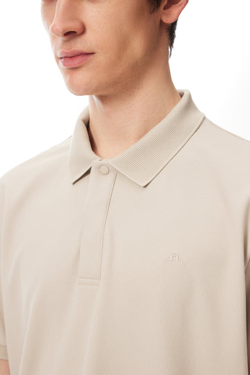 華夫格刺繡短袖Polo