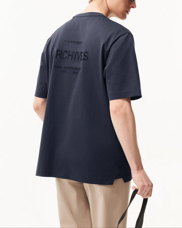 涼感刺繡短袖上衣