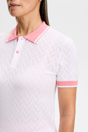 針織鏤空緹花Polo