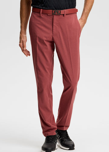 透氣格紋機能長褲