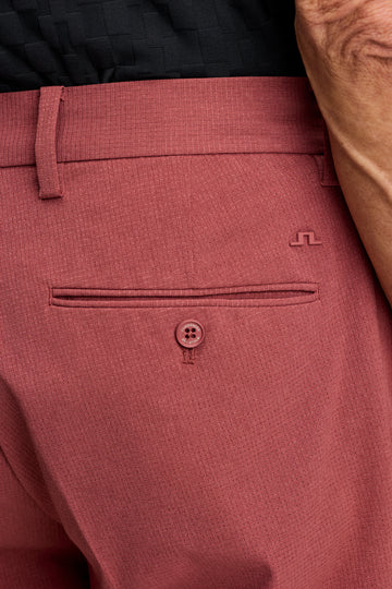 透氣格紋機能長褲