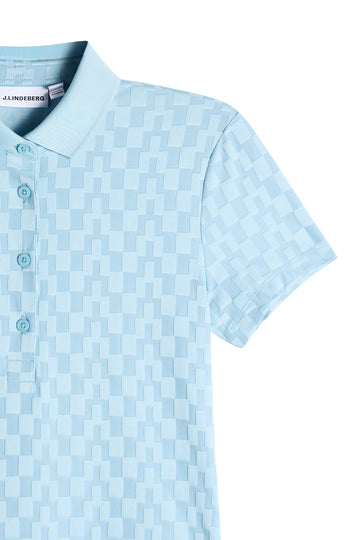 橋型幾何立體緹花Polo